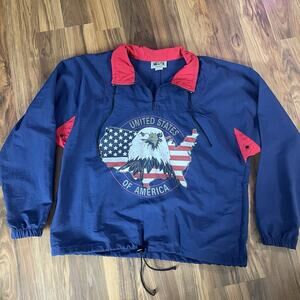 Vintage Uzzi Amphibious Gear Men’s S USA Long Sleeve Pullover Blue Made In USA